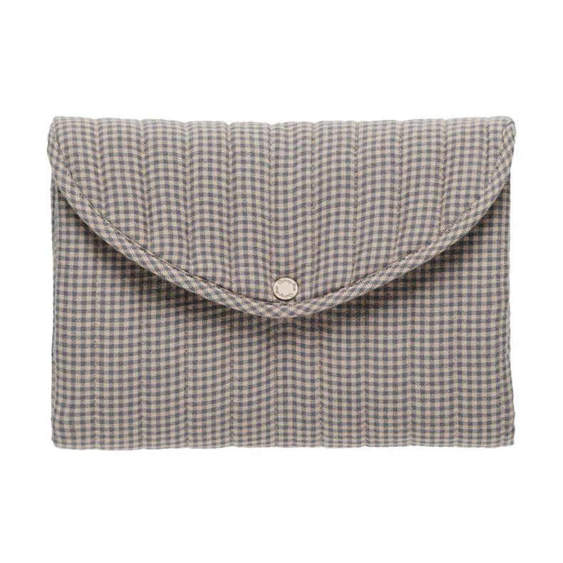 Quincy Mae Indigo Gingham Changing Mat