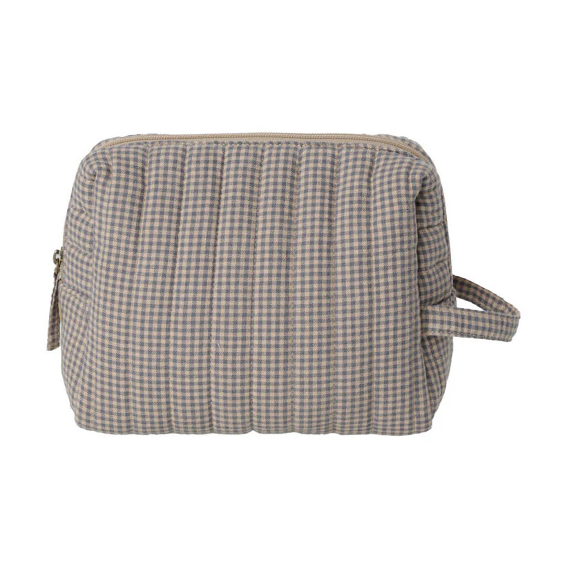 Quincy Mae Indigo Gingham Toiletry Bag