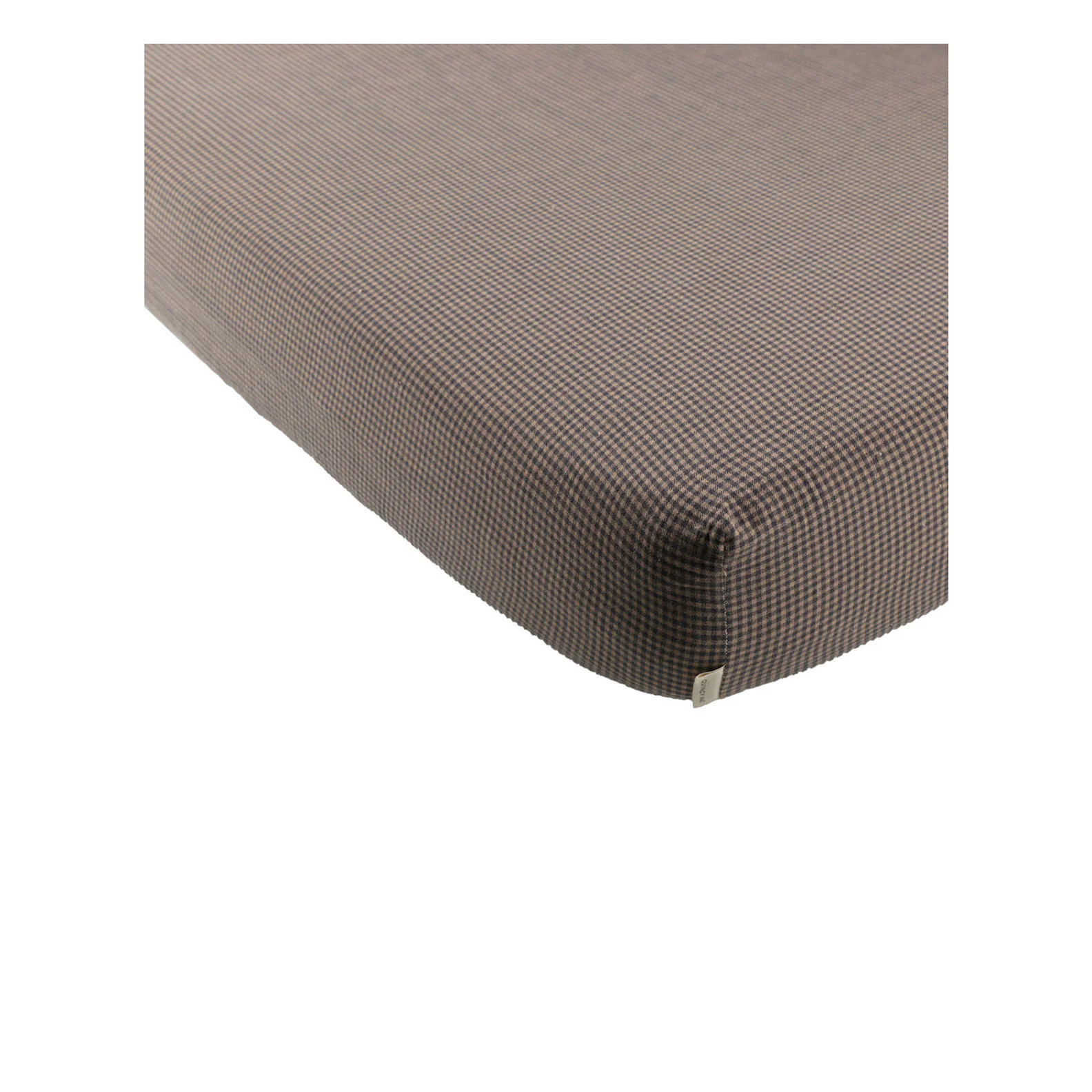 Quincy Mae Indigo Gingham Woven Crib Sheet