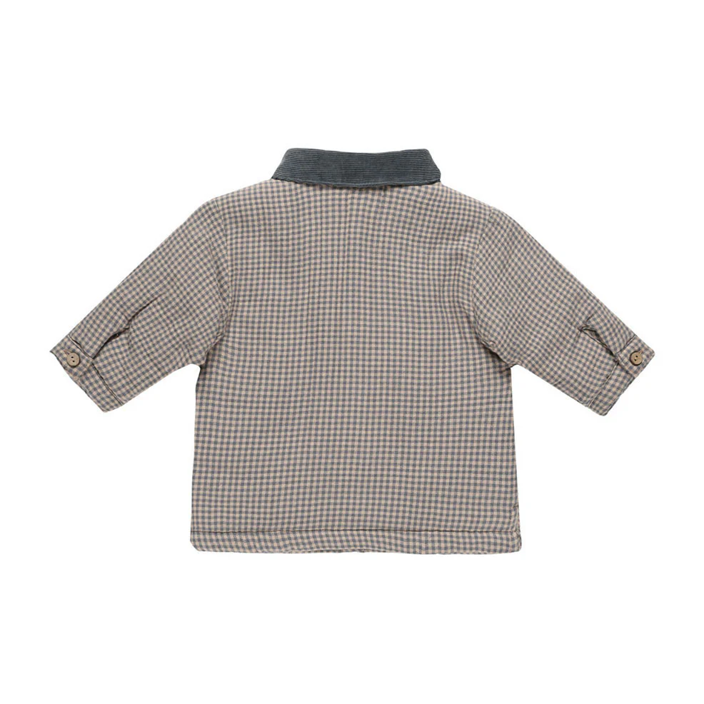 Quincy Mae Indigo Plaid Ford Jacket - Image 2
