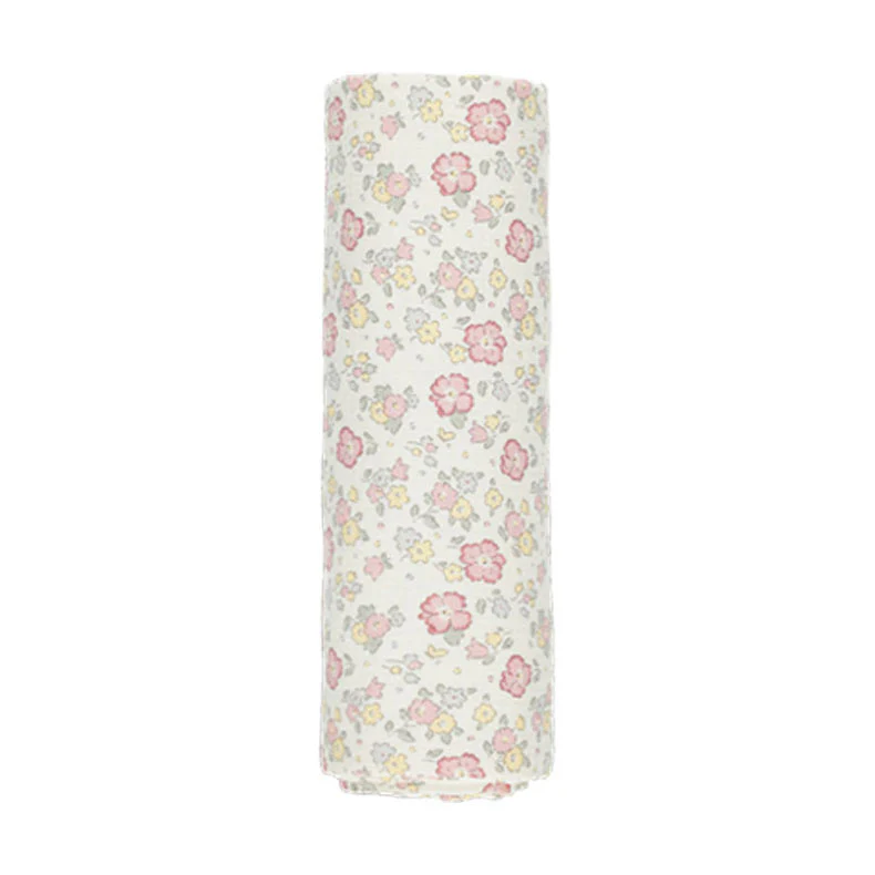 Quincy Mae Ivory Bloom Bamboo Swaddle