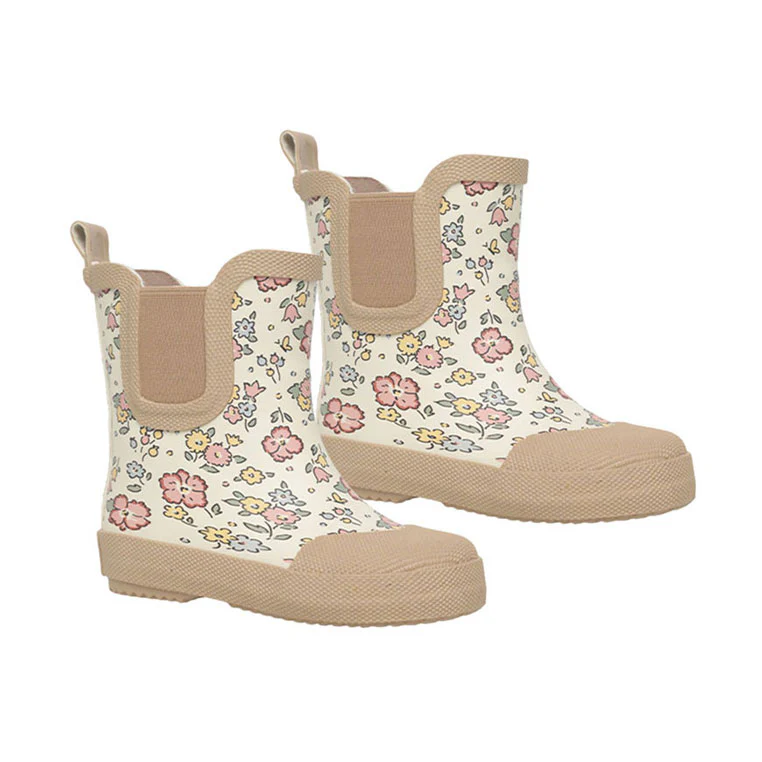 Quincy Mae Ivory Bloom Rain Boots