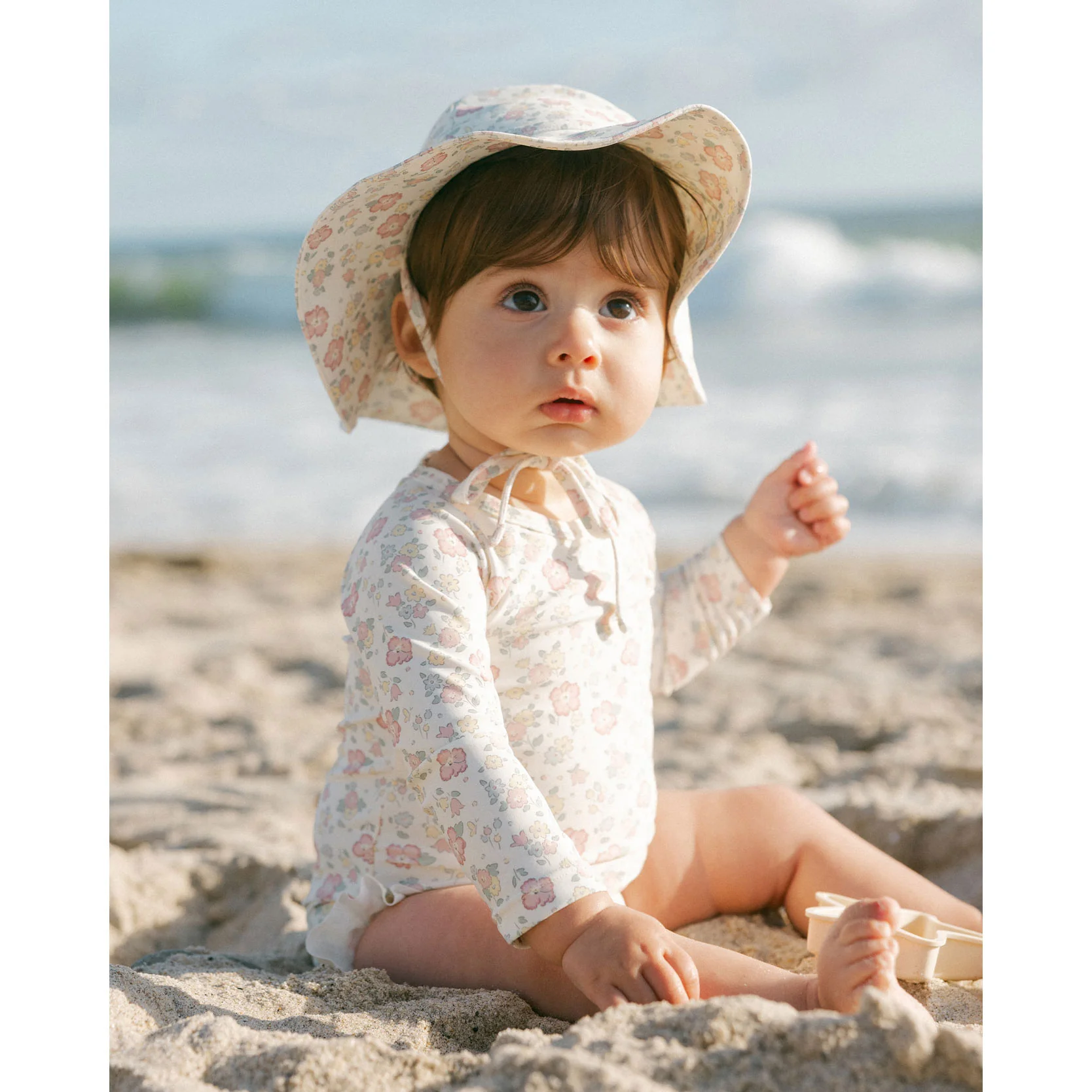 Quincy Mae Ivory Bloom Sun Hat - Image 2