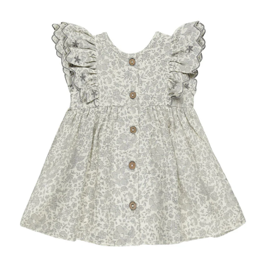 Quincy Mae Ivory Blue Blossom Alina Dress - Image 2