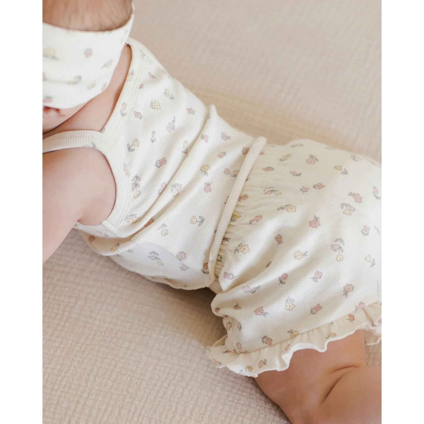 Quincy Mae Ivory Fleur Evie Tank + Shortie Set - Image 3