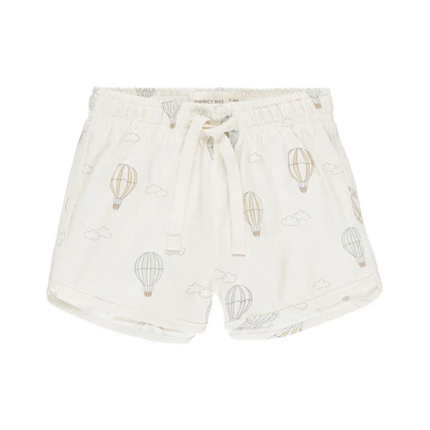 Quincy Mae Ivory Hot Air Balloons Swim Shorts