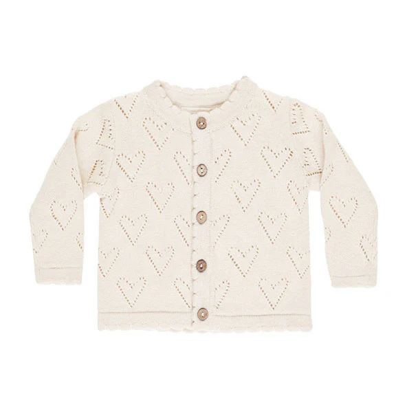 Quincy Mae Ivory Knit Cardigan