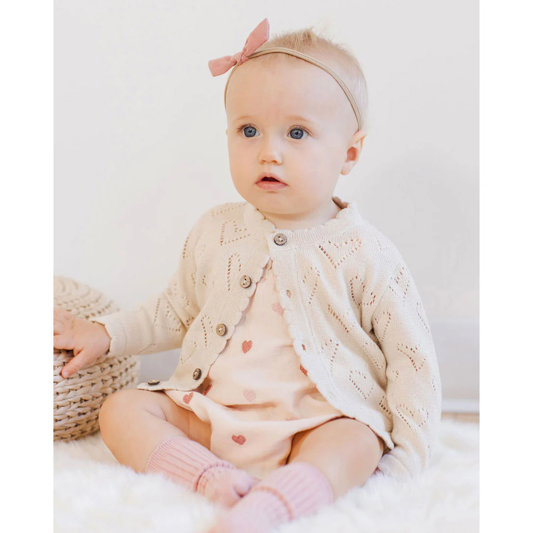 Quincy Mae Ivory Knit Cardigan - Image 2