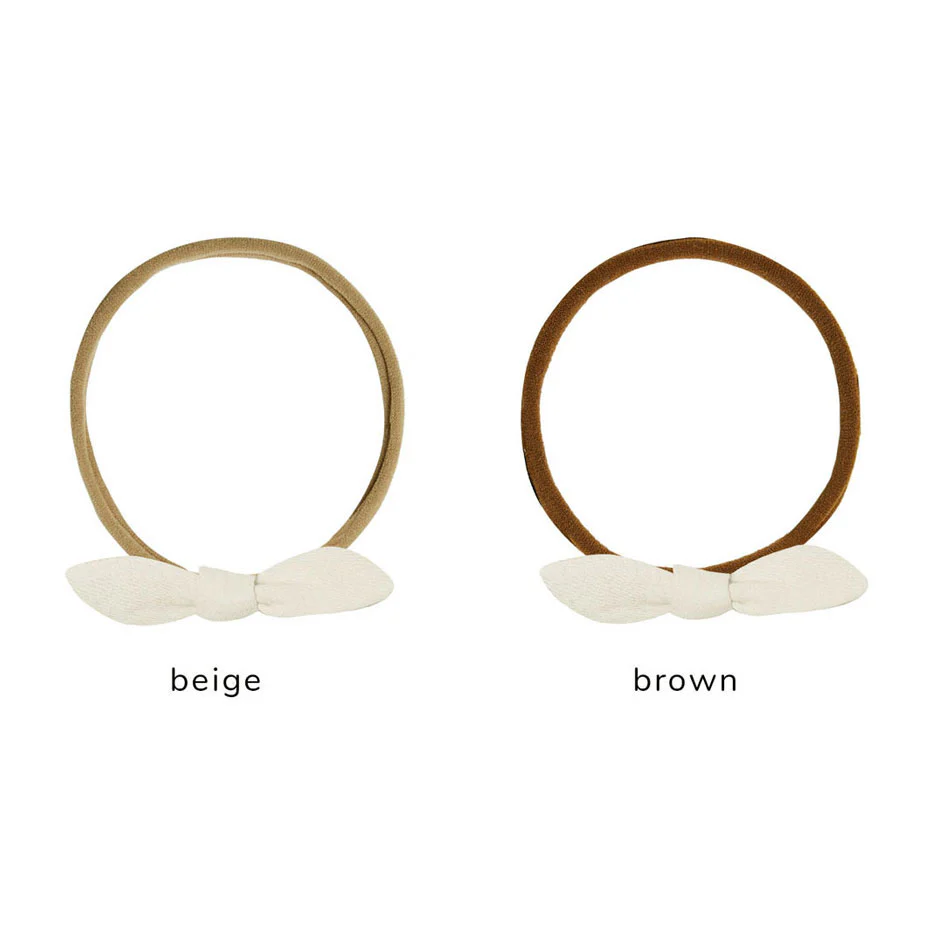 Quincy Mae Ivory Little knot headband