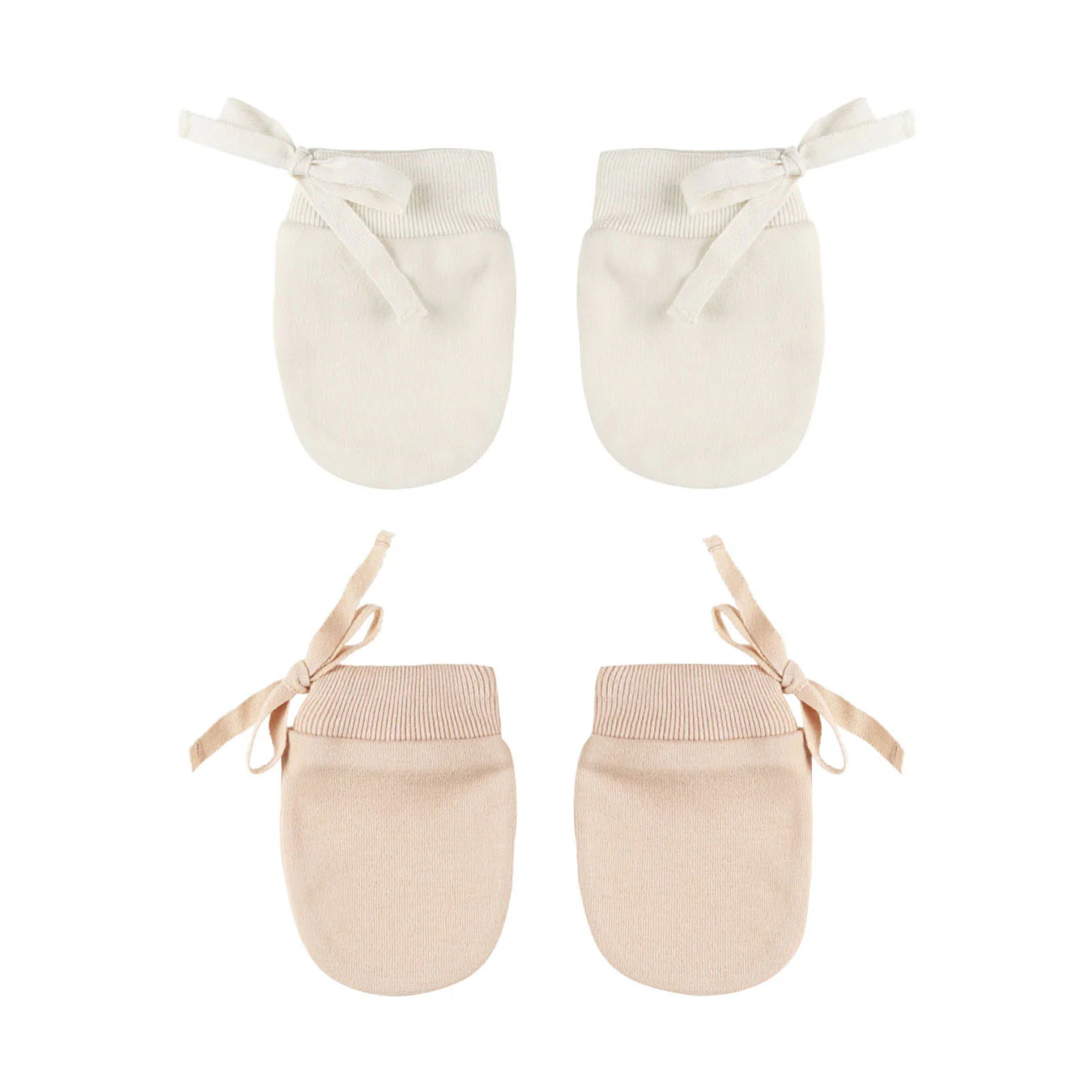 Quincy Mae Ivory, Shell No Scratch Mittens  Set