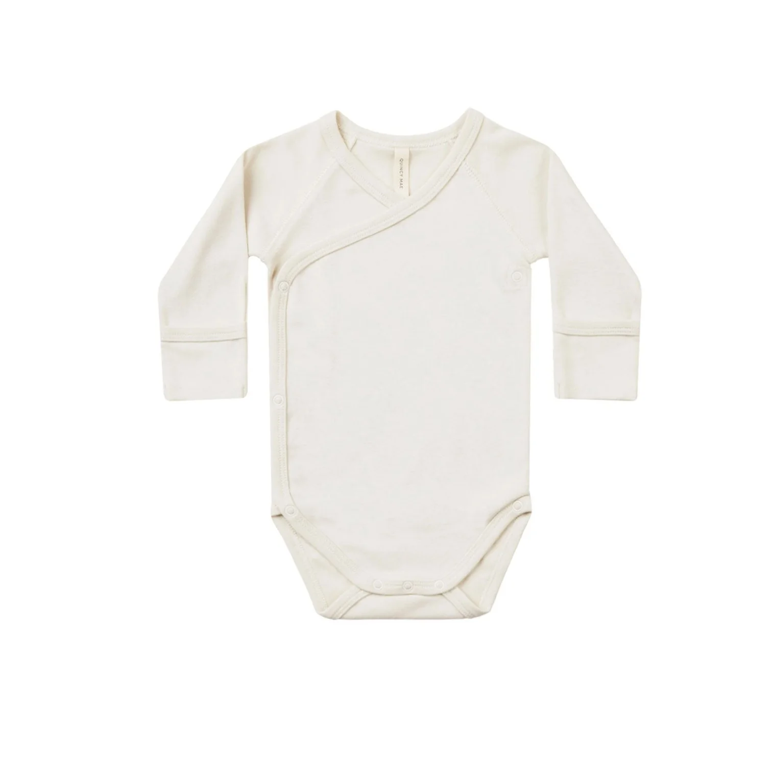 Quincy Mae Ivory Side Snap Bodysuit