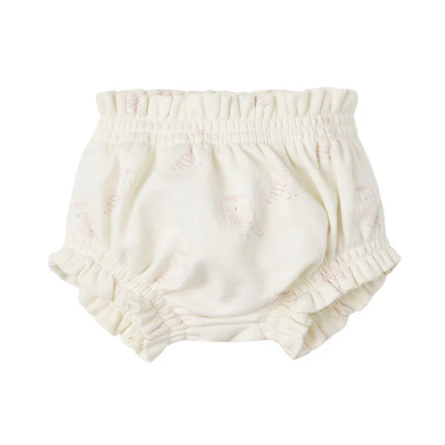 Quincy Mae Ivory Snow Owls Gathered Bloomer