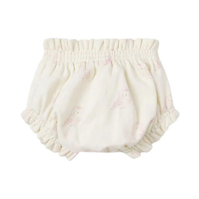 Quincy Mae Ivory Snow Owls Gathered Bloomer - Image 2