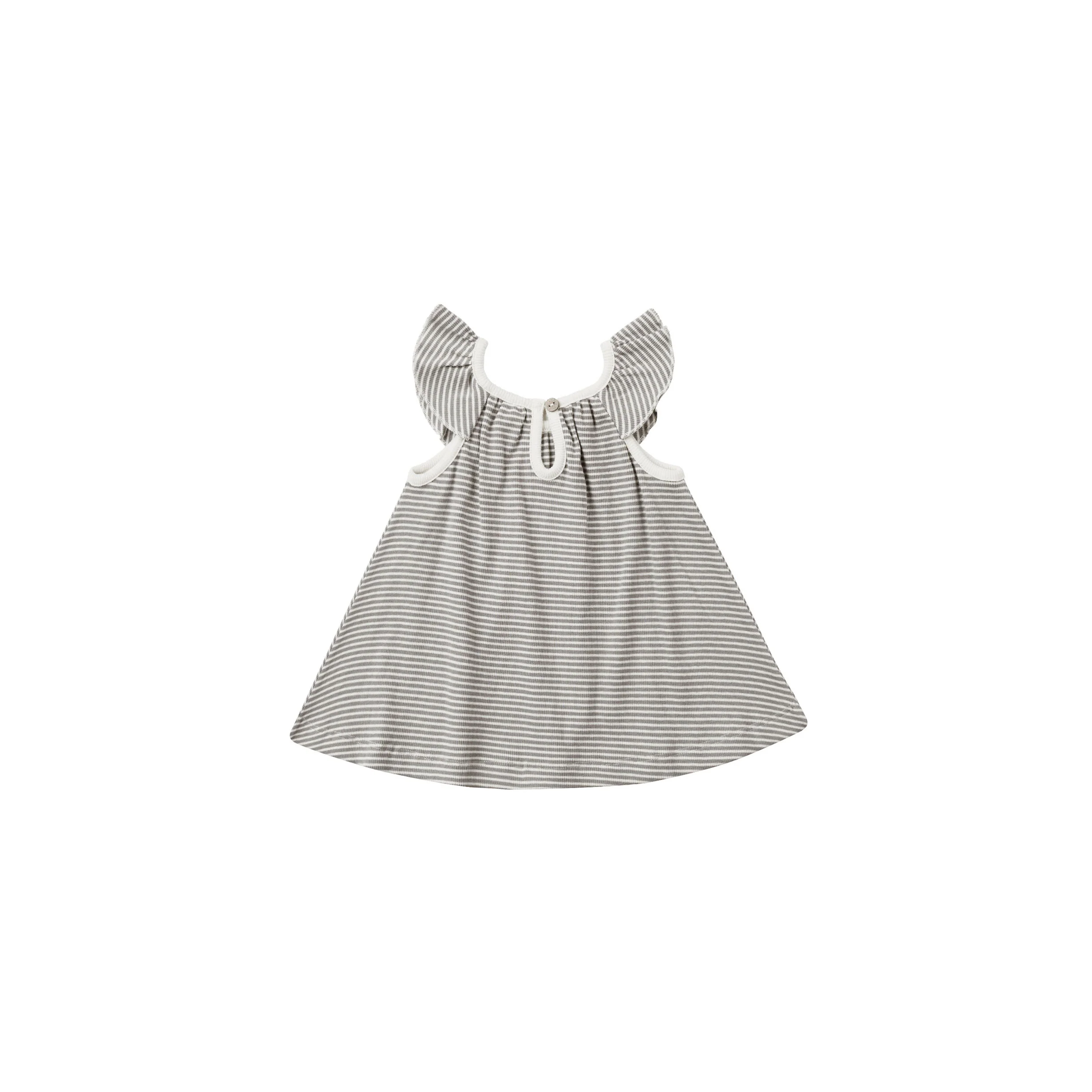Quincy Mae Lagoon Micro Stripe Ruffle Swing Dress - Image 2