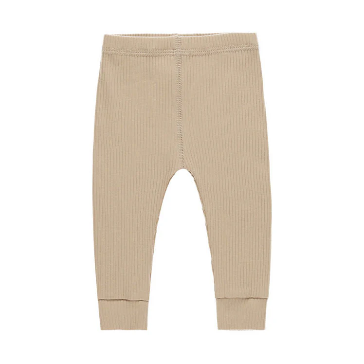 Quincy Mae Latte Ribbed Legging