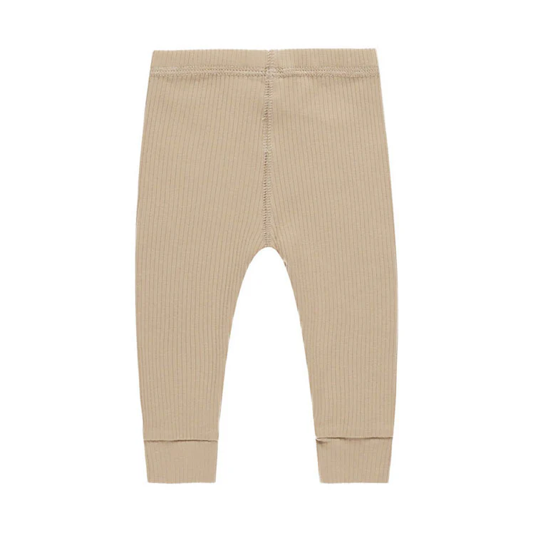 Quincy Mae Latte Ribbed Legging - Image 2