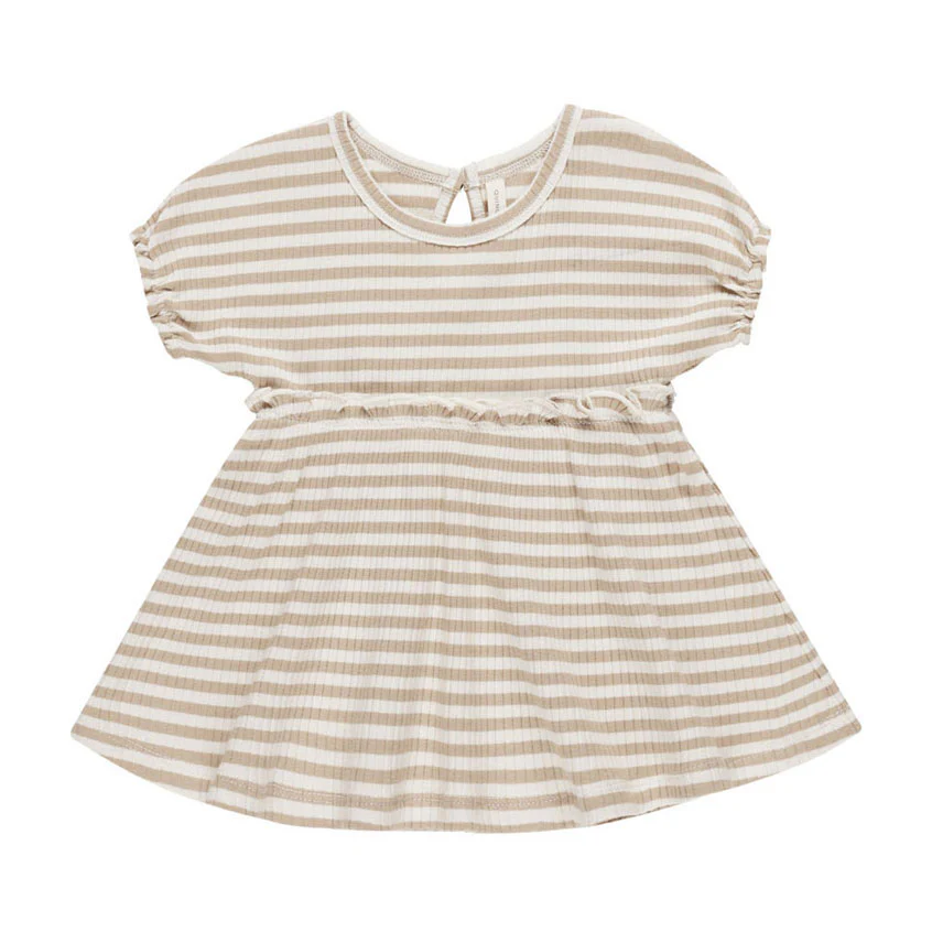 Quincy Mae Latte Stripe Annie Dress
