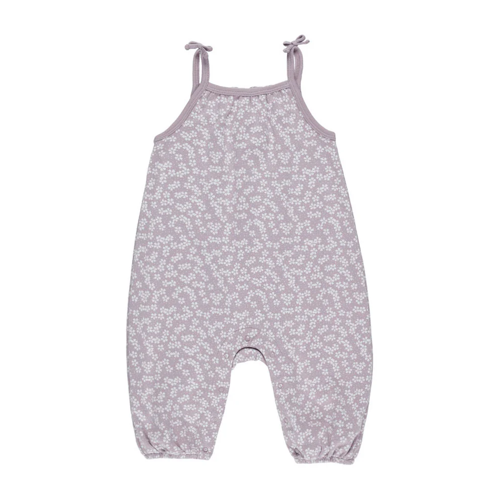 Quincy Mae Lavender Ditsy Smocked Jumpsuit