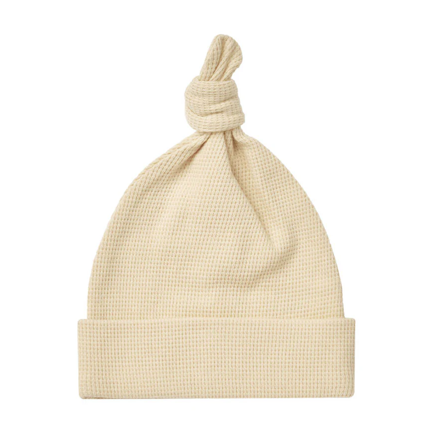 Quincy Mae Lemon Waffle Knotted Baby Hat