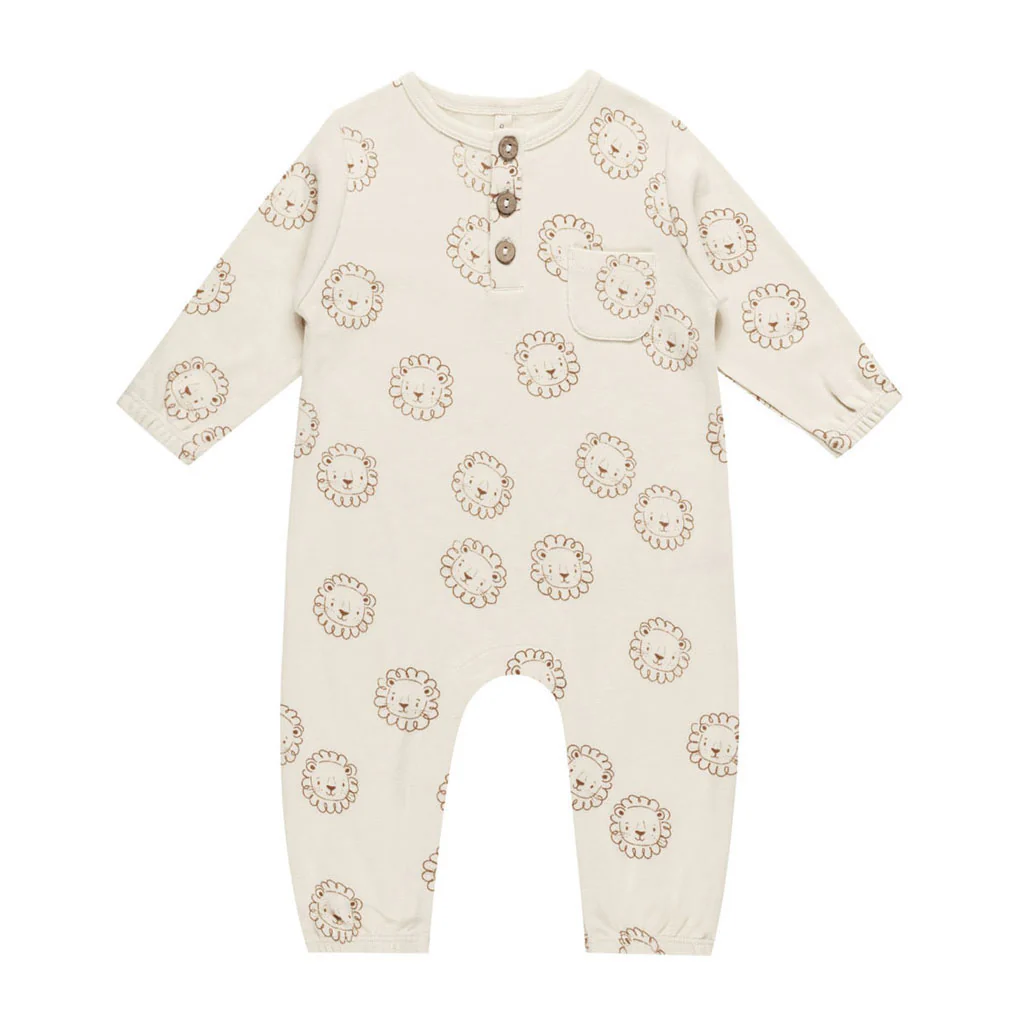 Quincy Mae Lions Long Sleeve Pocket Jumpsuit