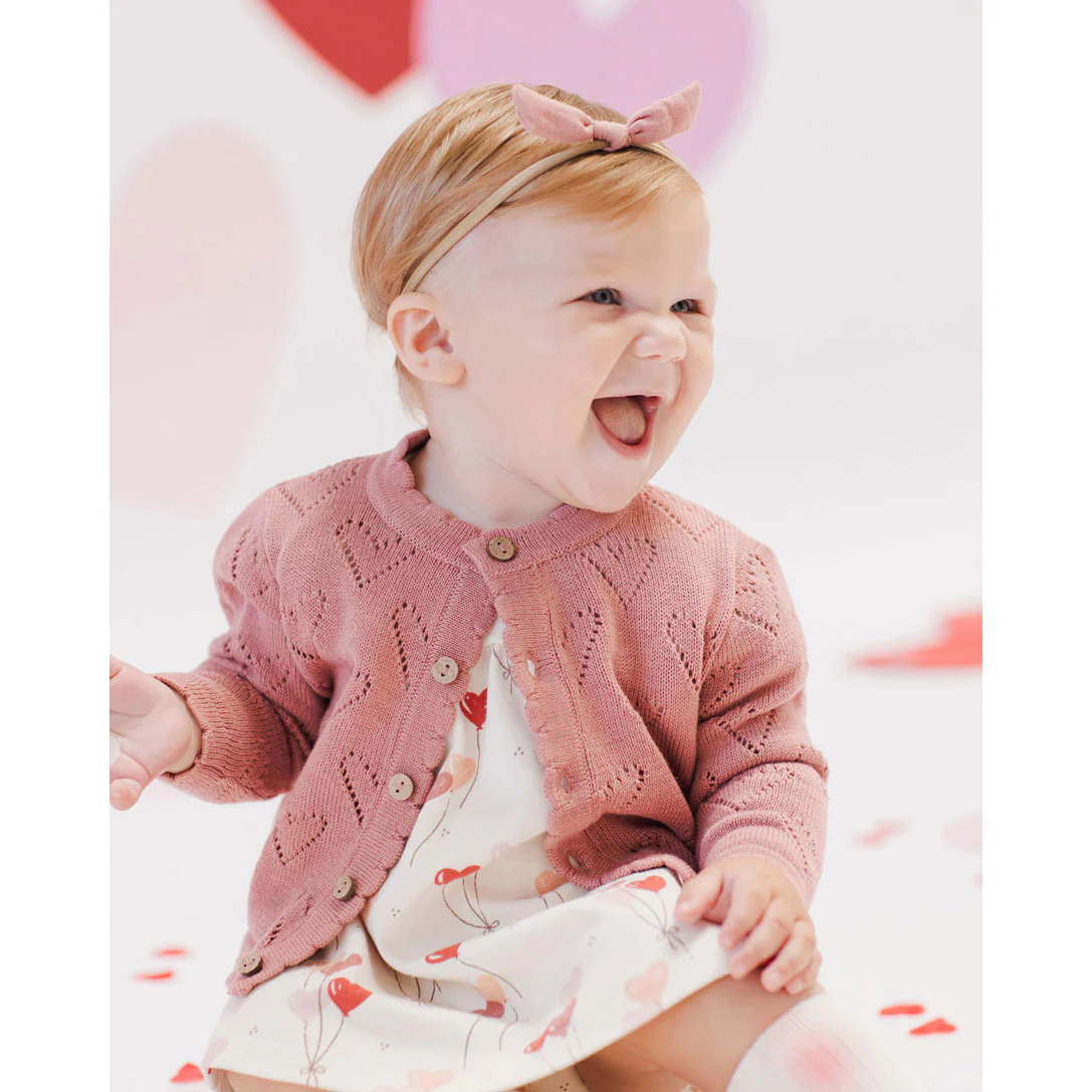 Quincy Mae Lipstick Knit Cardigan - Image 3