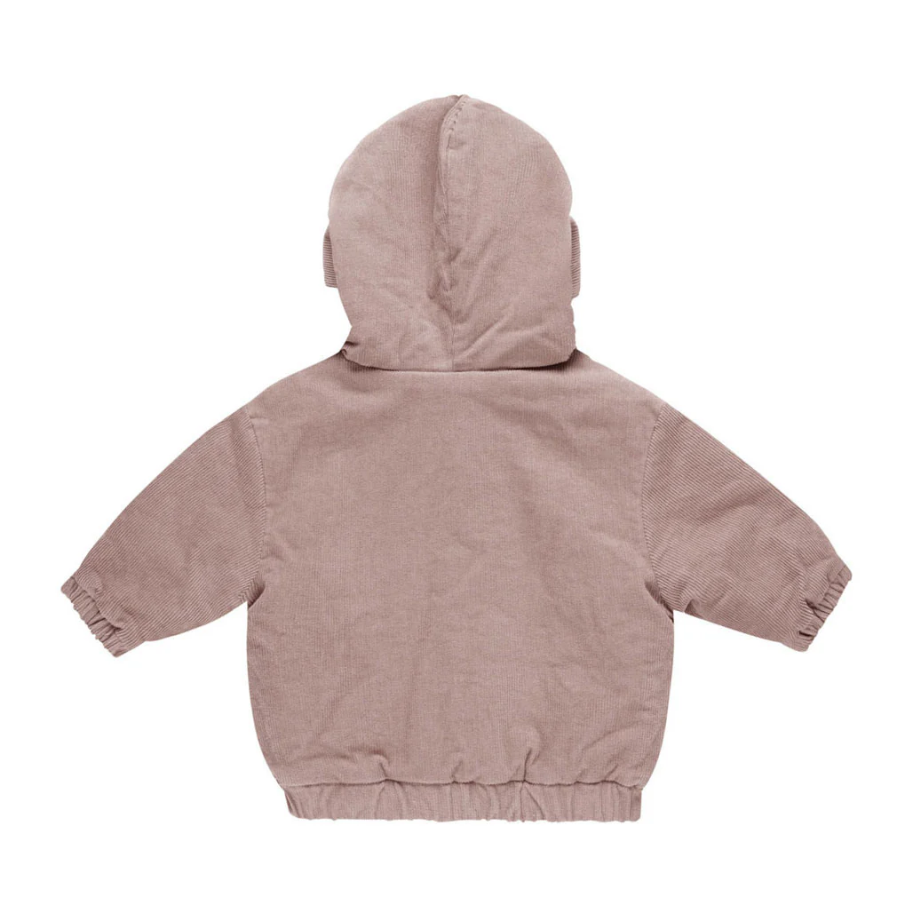 Quincy Mae Mauve Corduroy Hooded Jacket - Image 2