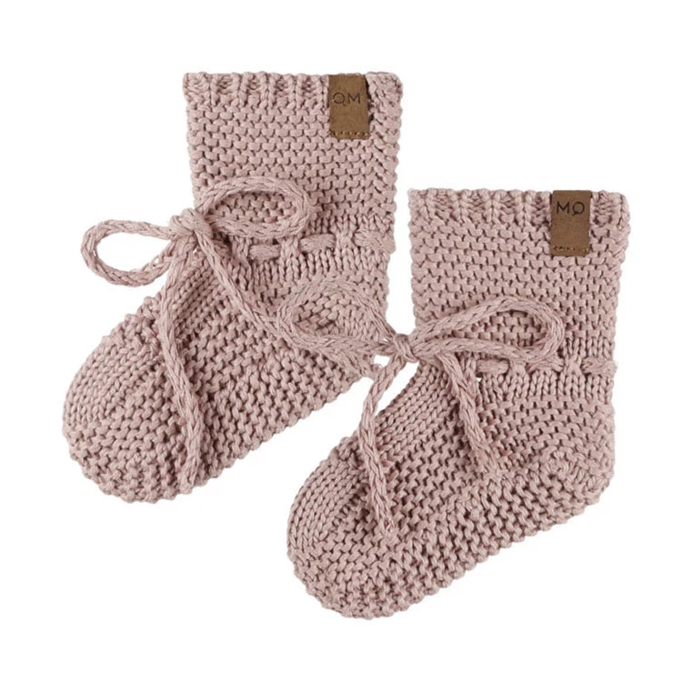 Quincy Mae Mauve Knit Booties