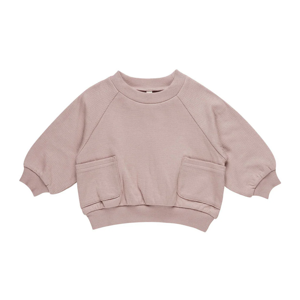 Quincy Mae Mauve Pocket Sweatshirt