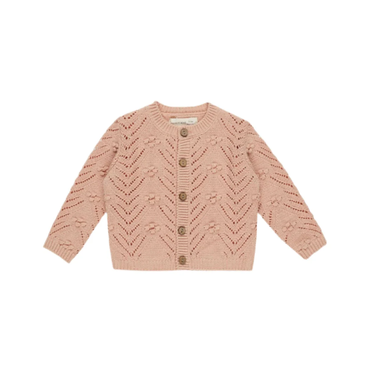 Quincy Mae Melon Knit Cardigan
