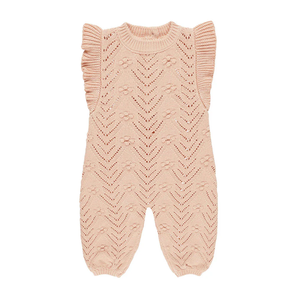 Quincy Mae Melon Mira Knit Romper