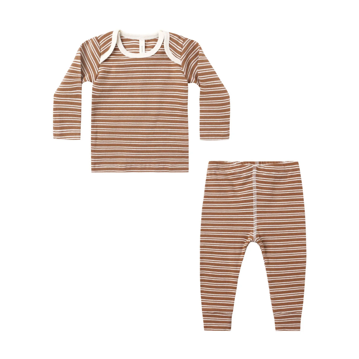 Quincy Mae Micro Stripe Ribbed Tee + Legging Set