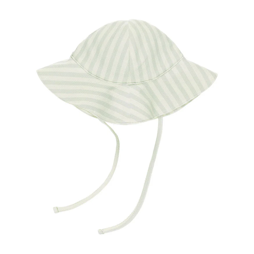 Quincy Mae Mint Stripe Sun Hat