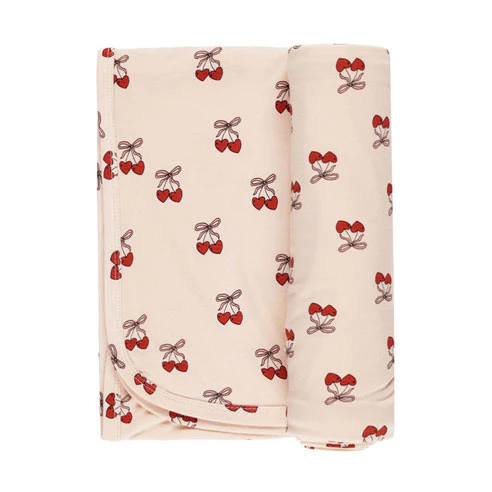 Quincy Mae Mon Amour Bamboo Swaddle & Knotted Hat - Image 2