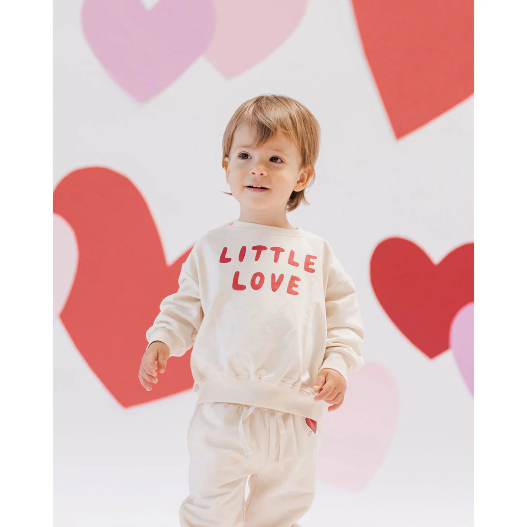 Quincy Mae Natural Cupid Relaxed Sweatpants - Image 2