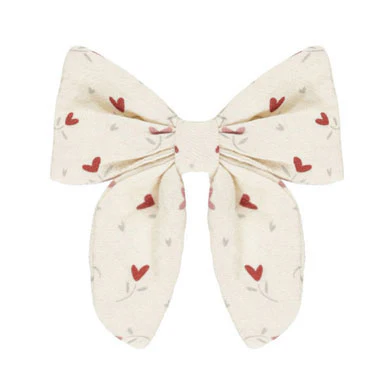 Quincy Mae Natural Heart Ditsy Bow