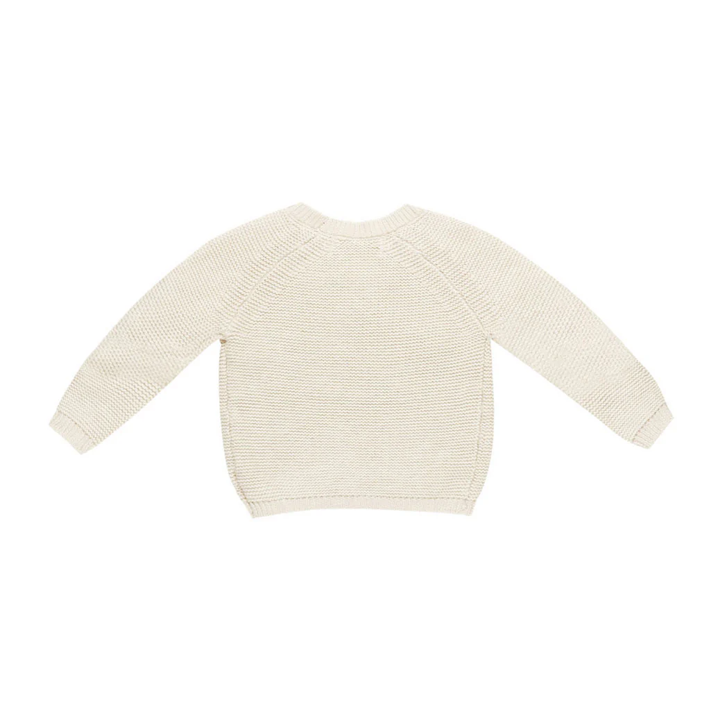 Quincy Mae Natural Knit Wrap Top - Image 2