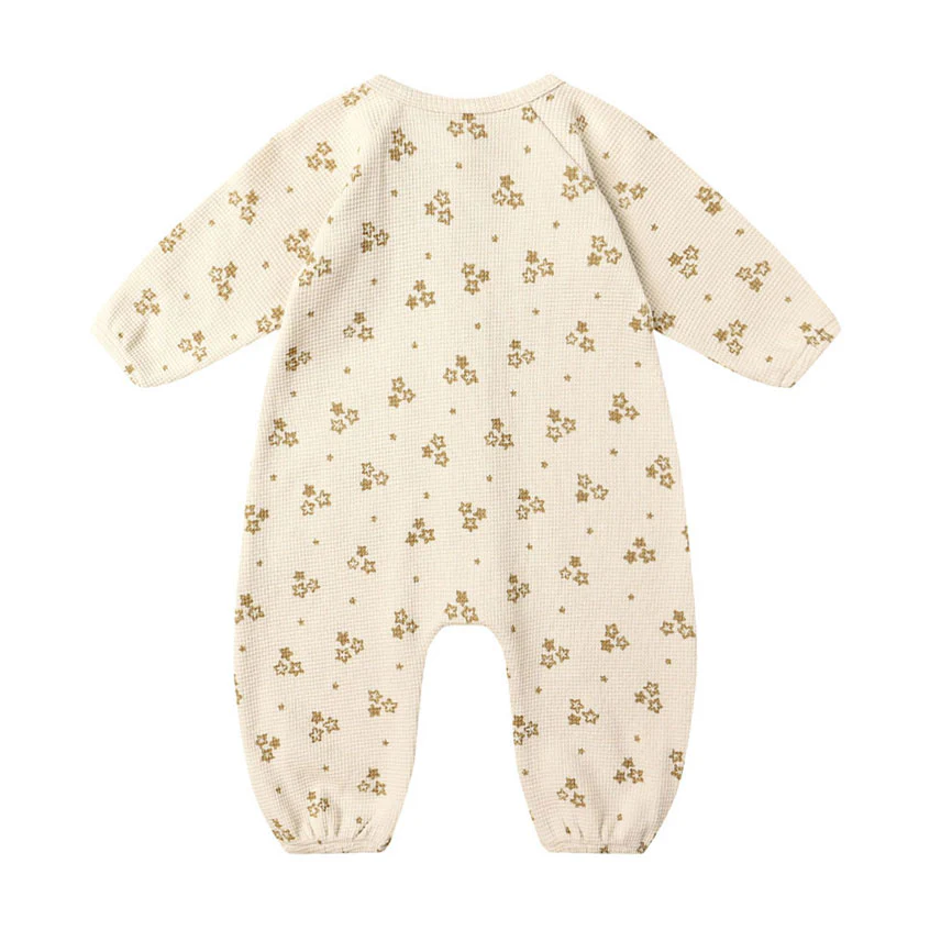 Quincy Mae Natural Marigold Waffle Jumpsuit - Image 2