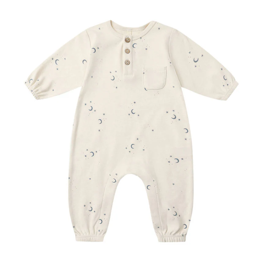 Quincy Mae Natural Moons Pocket Jumpsuit