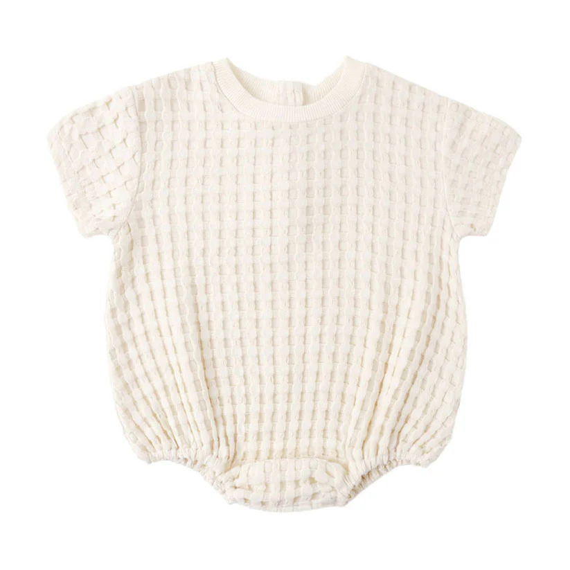 Quincy Mae Natural Relaxed Bubble Romper