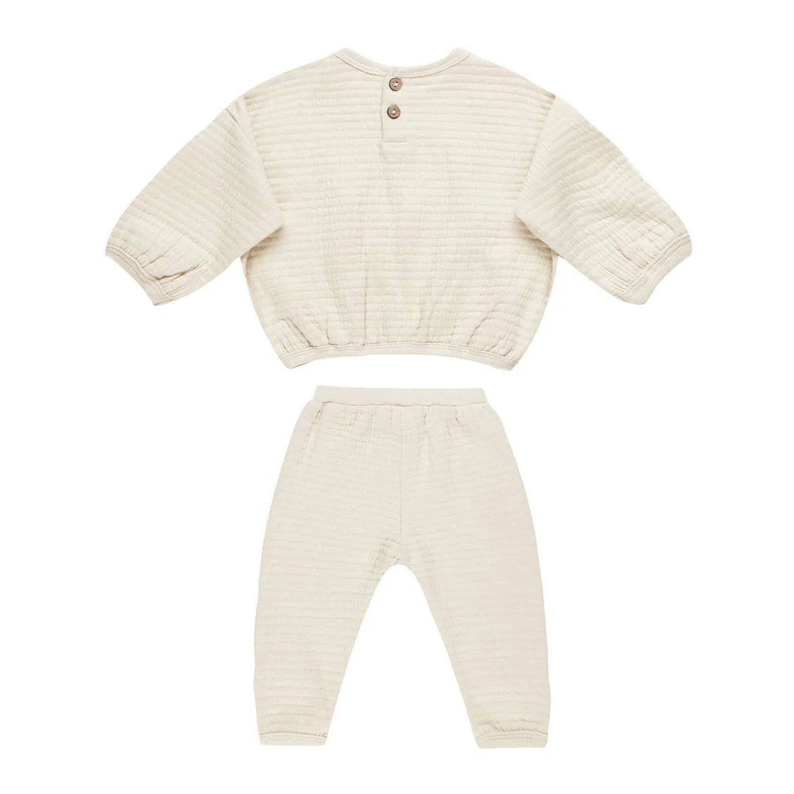 Quincy Mae Natural Textured Sweat Set - Image 2