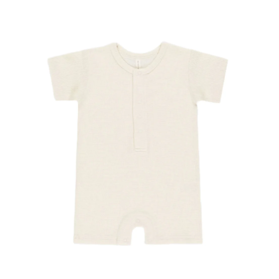 Quincy Mae Natural Waffle Snap Romper
