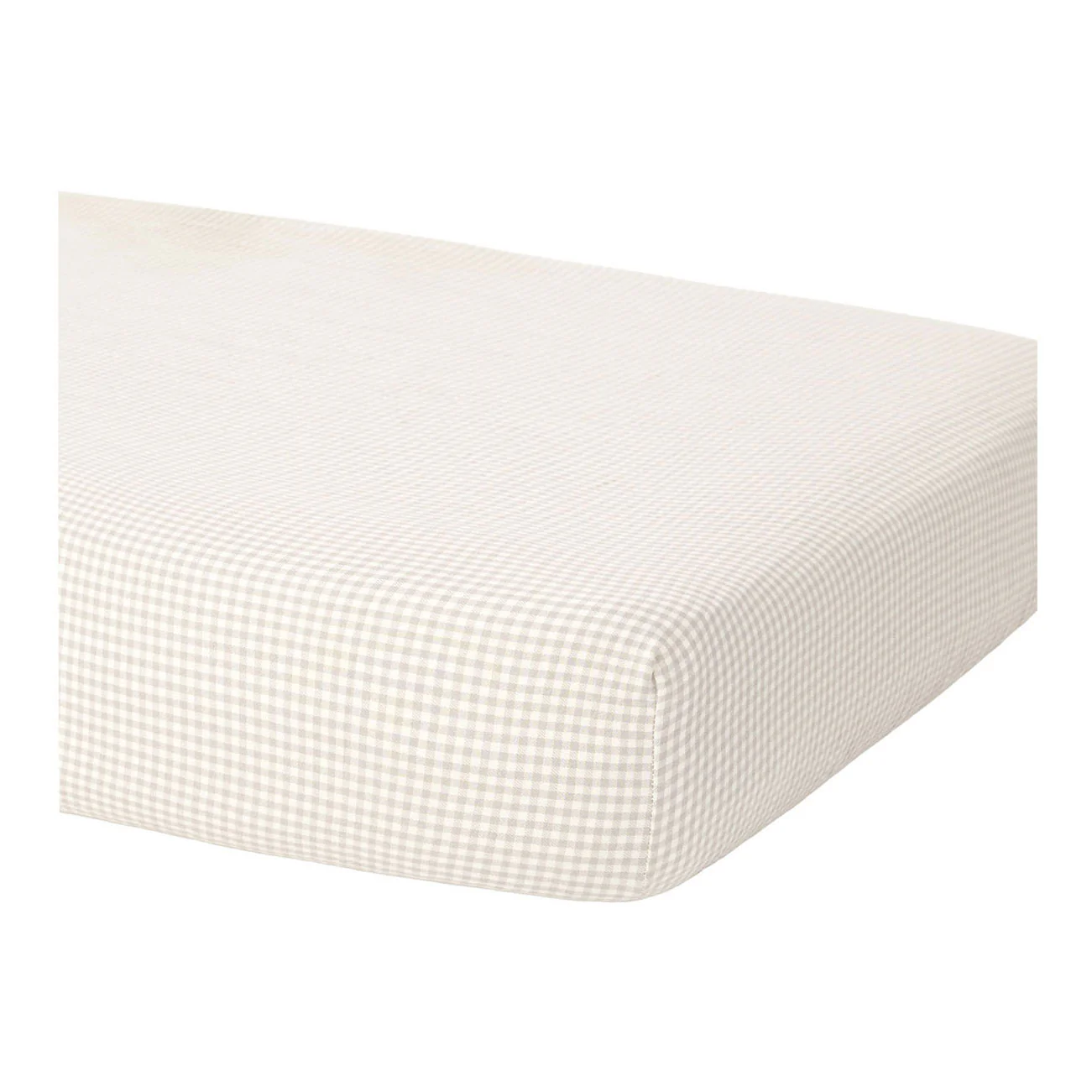Quincy Mae Oat Gingham Bamboo Crib Sheet