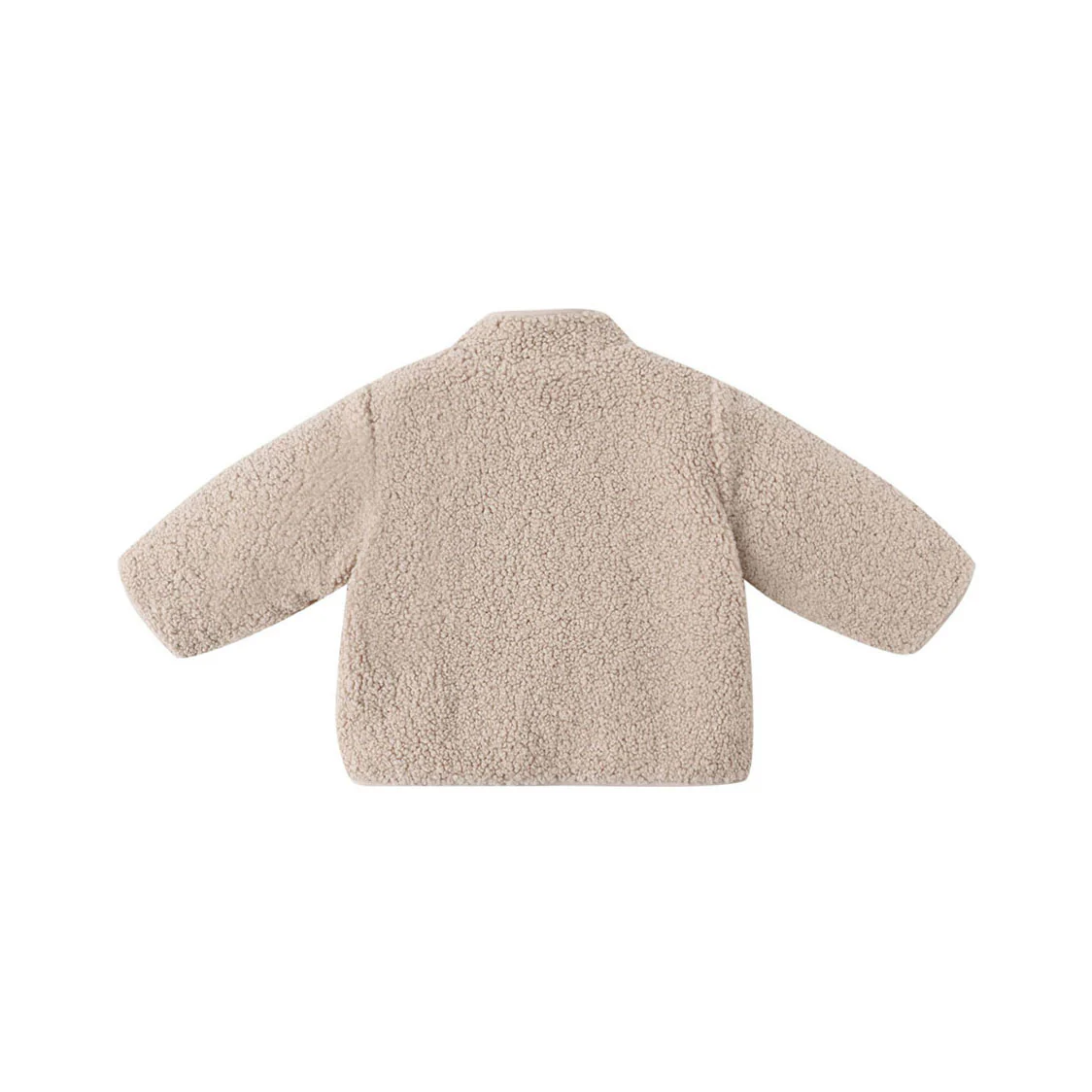 Quincy Mae Oat Shearling Zip Jacket - Image 2