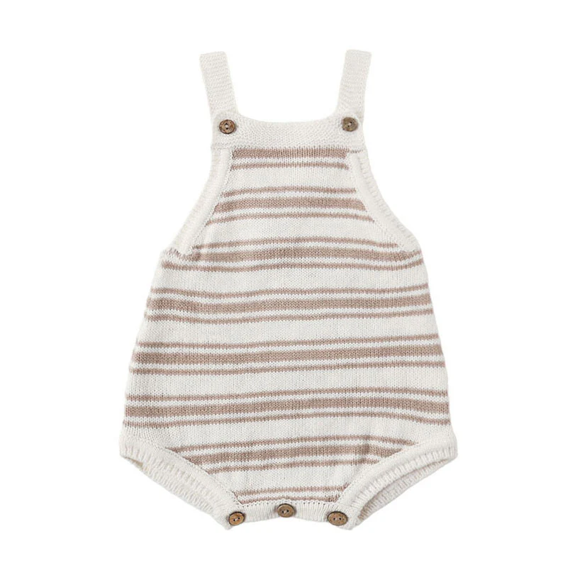 Quincy Mae Oat Stripe Tatum Romper