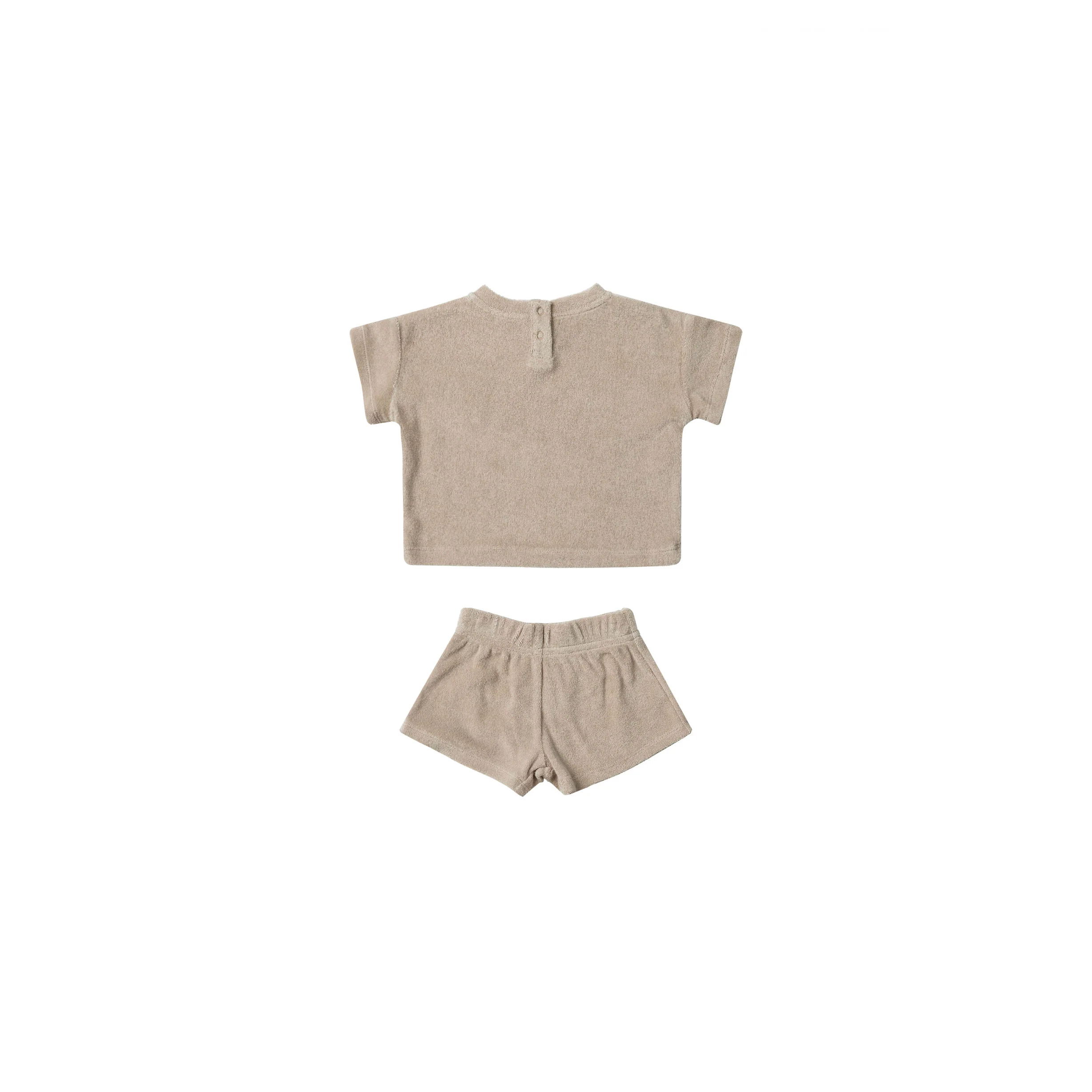 Quincy Mae Oat Terry Tee + Shorts Set - Image 2