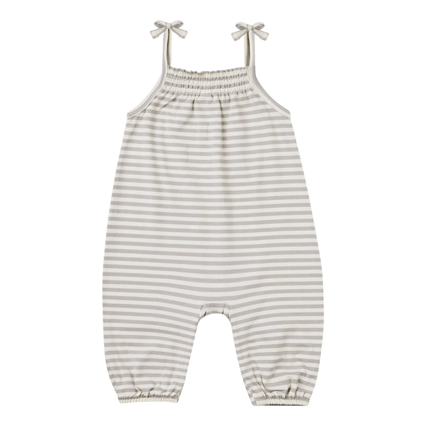 Quincy Mae Periwinkle Stripe Smocked Jumpsuit - Image 2