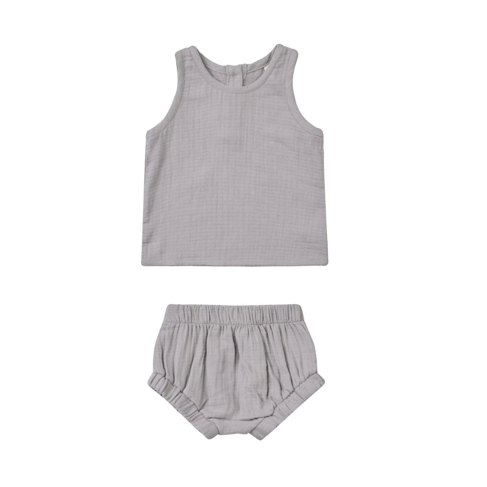 Quincy Mae Periwinkle Woven Tank + Short Set
