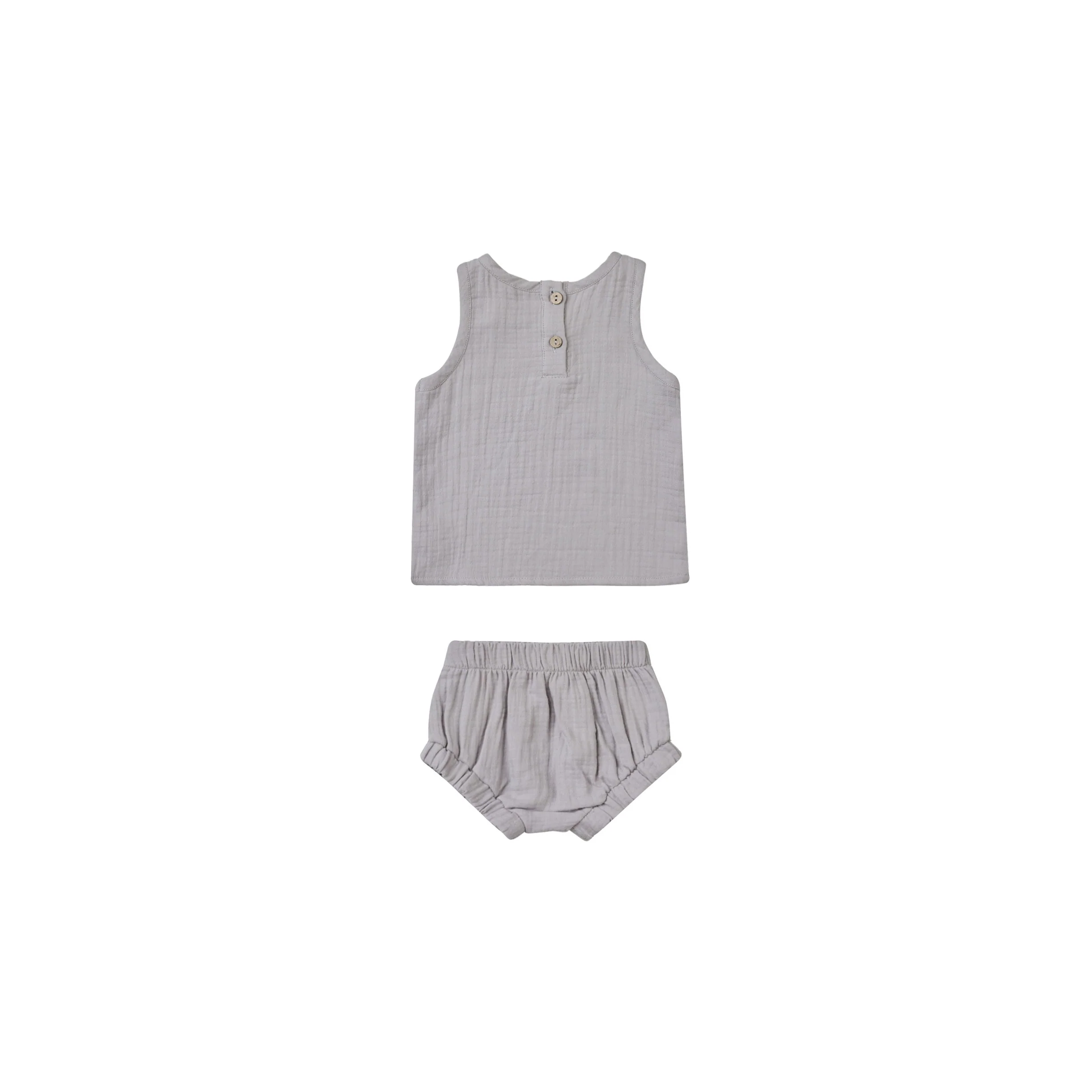 Quincy Mae Periwinkle Woven Tank + Short Set - Image 2