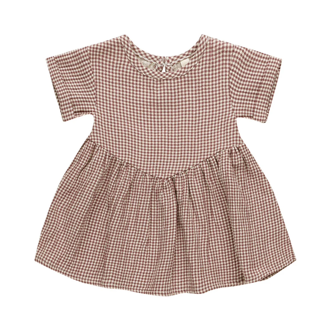 Quincy Mae Plum Gingham Brielle Dress