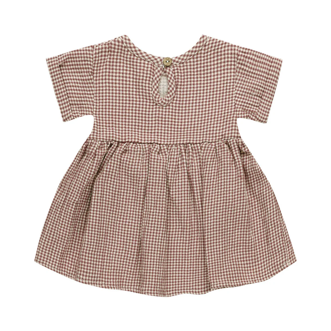 Quincy Mae Plum Gingham Brielle Dress - Image 3